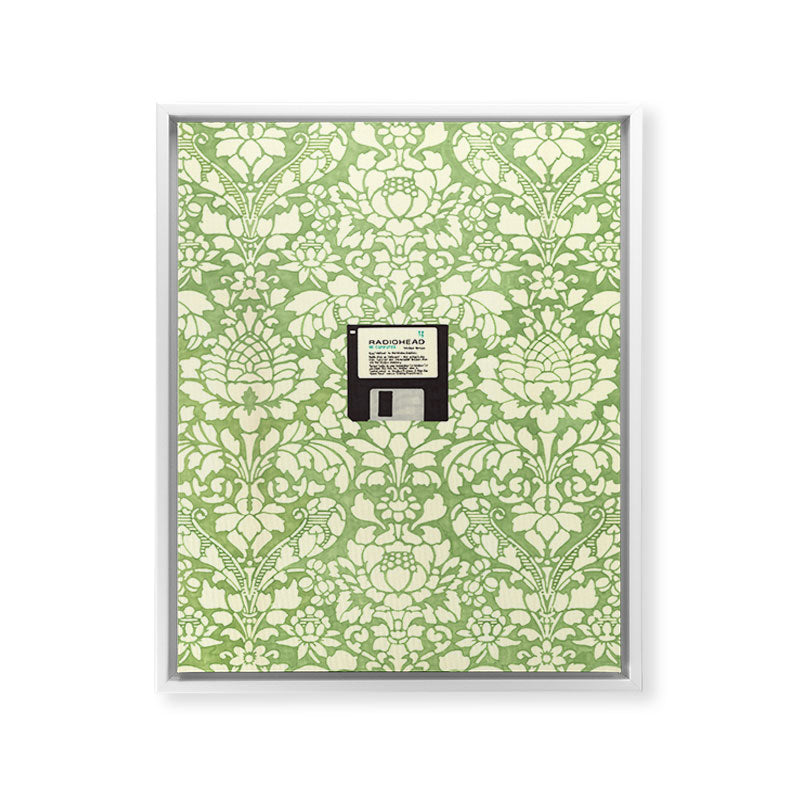 3 1/2 Inch Floppy Disk Framed Canvas Print
