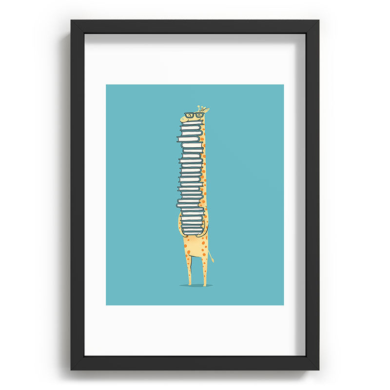 A Book Lover (blue) Framed Art Print