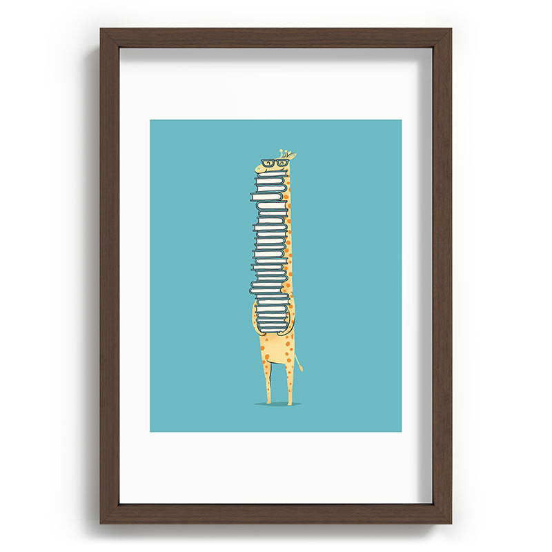 A Book Lover (blue) Framed Art Print