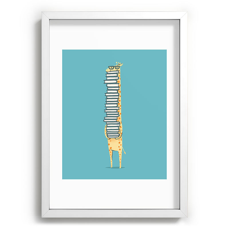 A Book Lover (blue) Framed Art Print