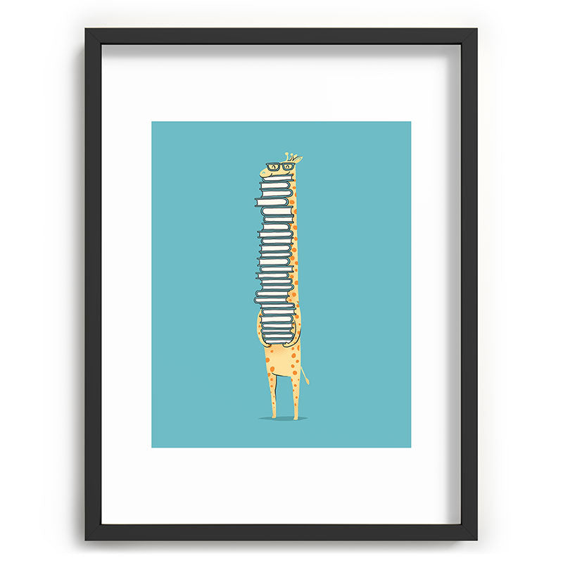 A Book Lover (blue) Framed Art Print