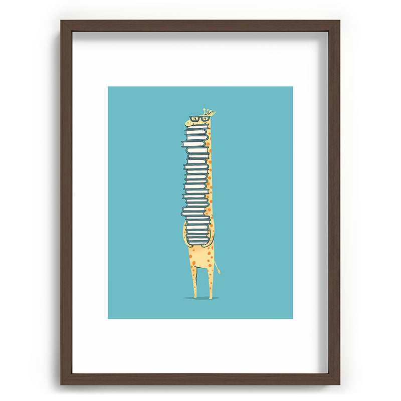 A Book Lover (blue) Framed Art Print