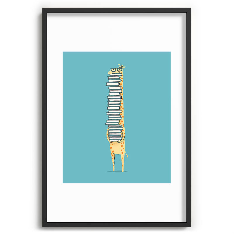 A Book Lover (blue) Framed Art Print