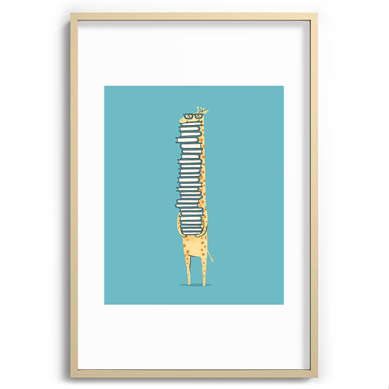 A Book Lover (blue) Framed Art Print