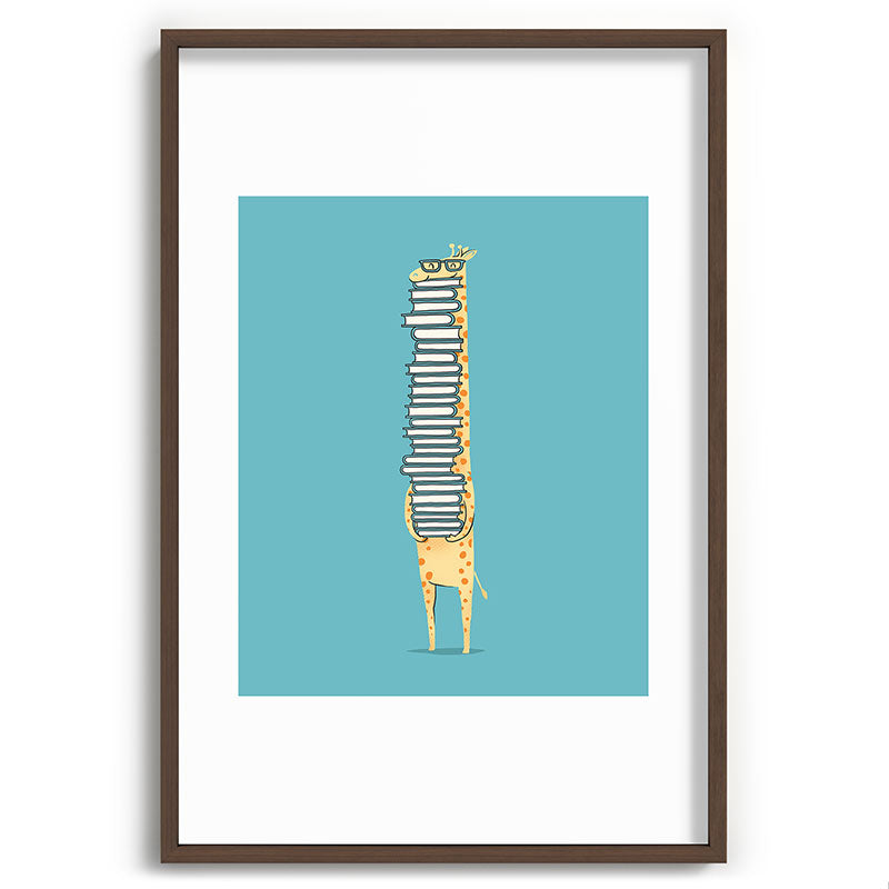 A Book Lover (blue) Framed Art Print