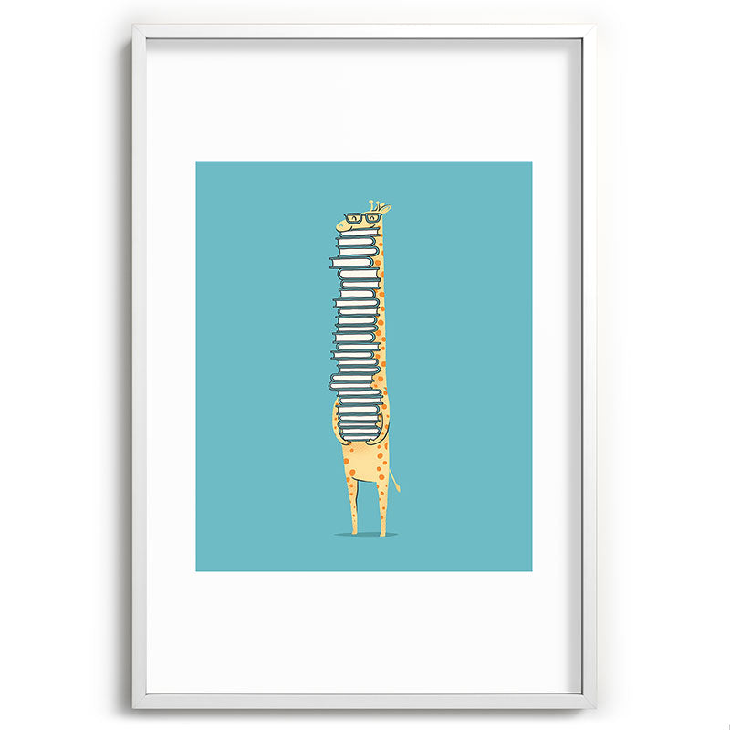 A Book Lover (blue) Framed Art Print