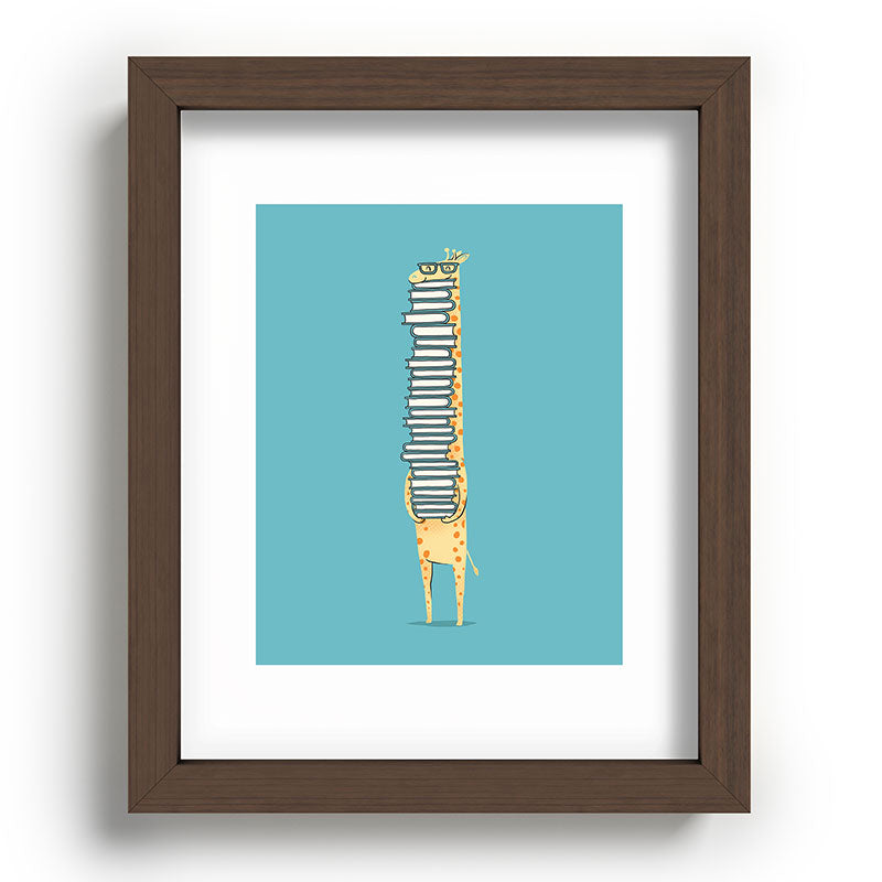 A Book Lover (blue) Framed Art Print