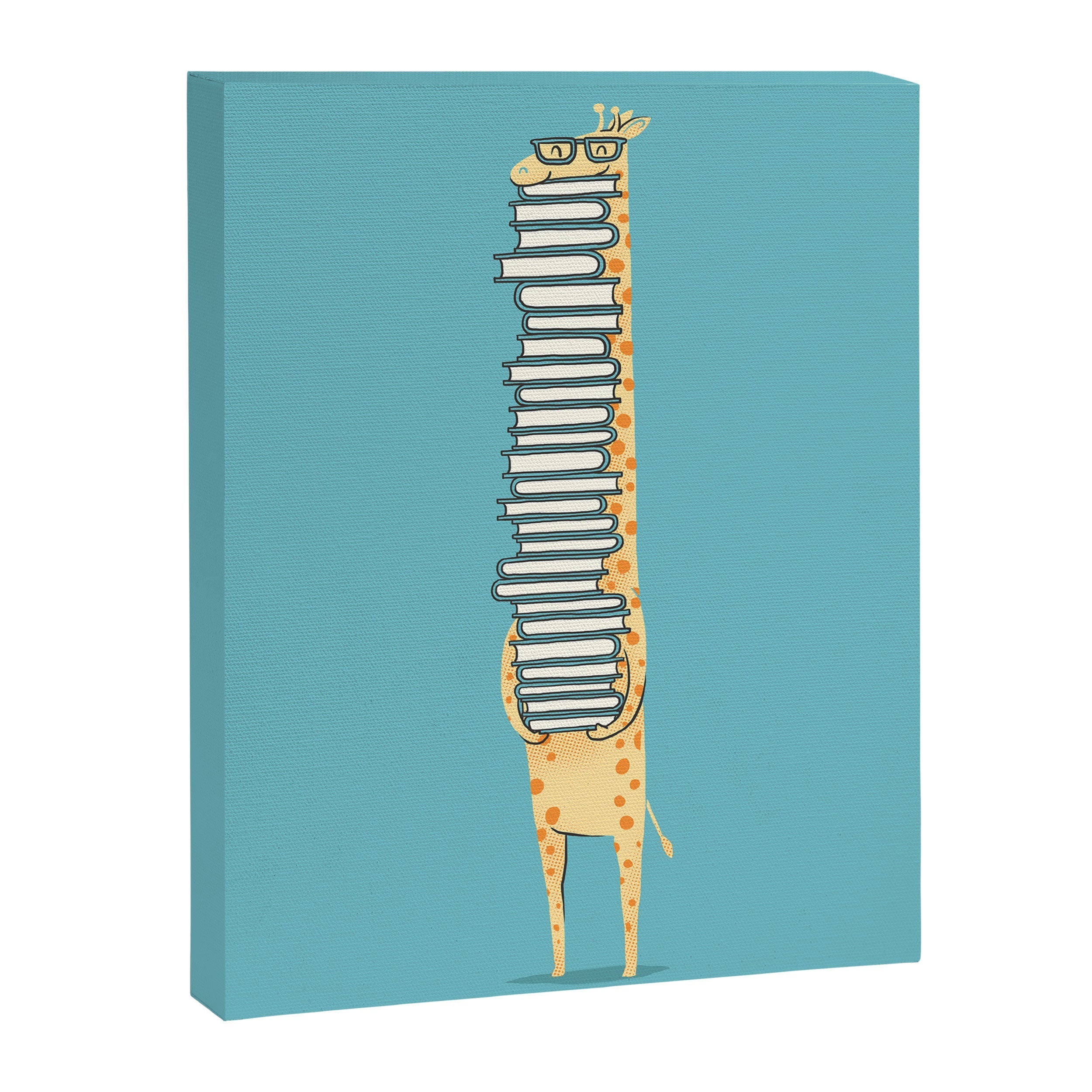 A Book Lover (blue) Canvas Print
