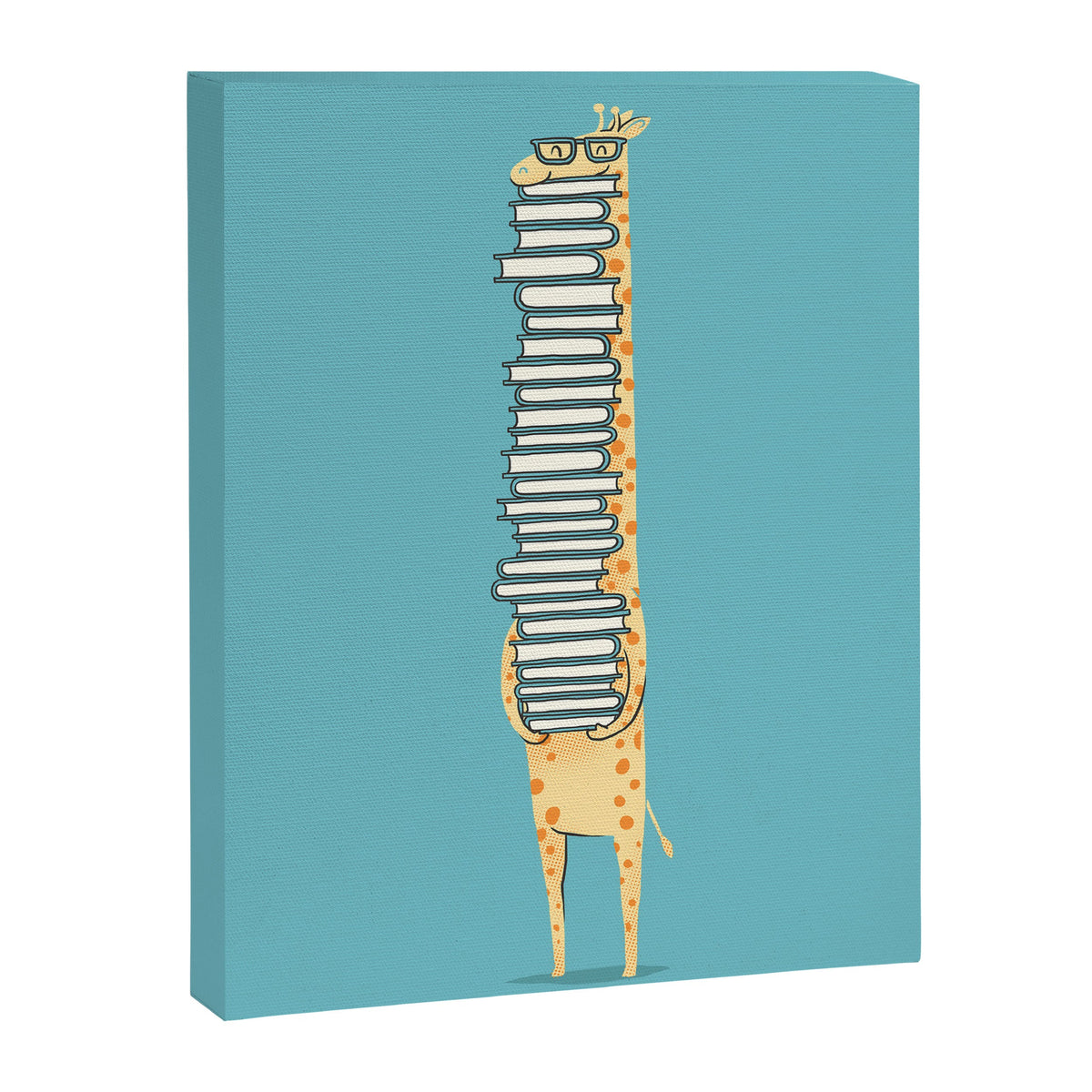 A Book Lover (blue) Canvas Print