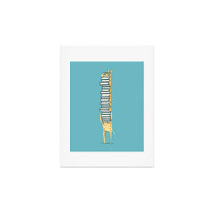 A Book Lover (blue) Art Print