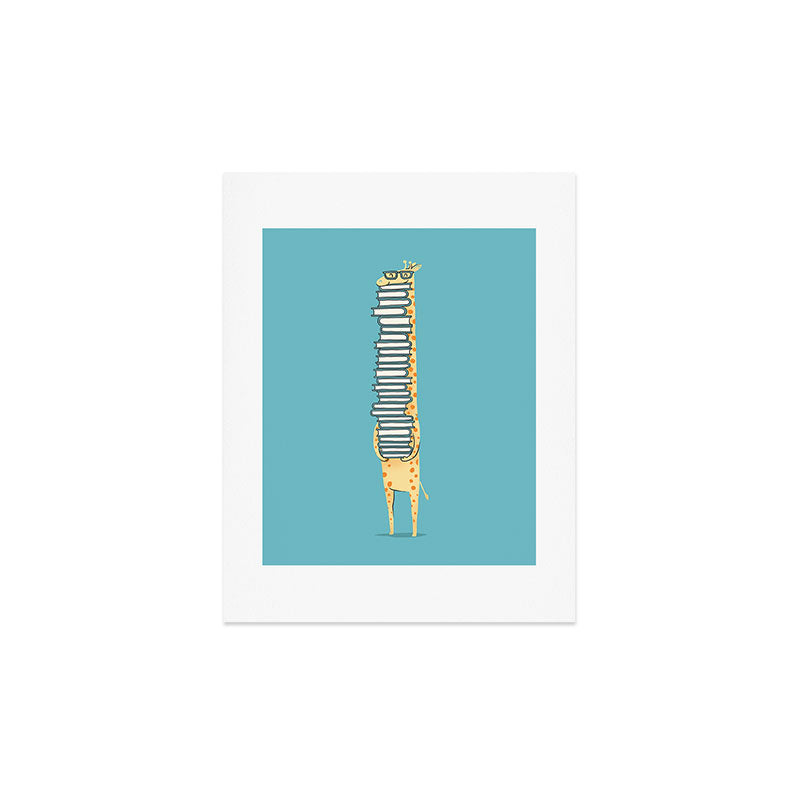 A Book Lover (blue) Art Print