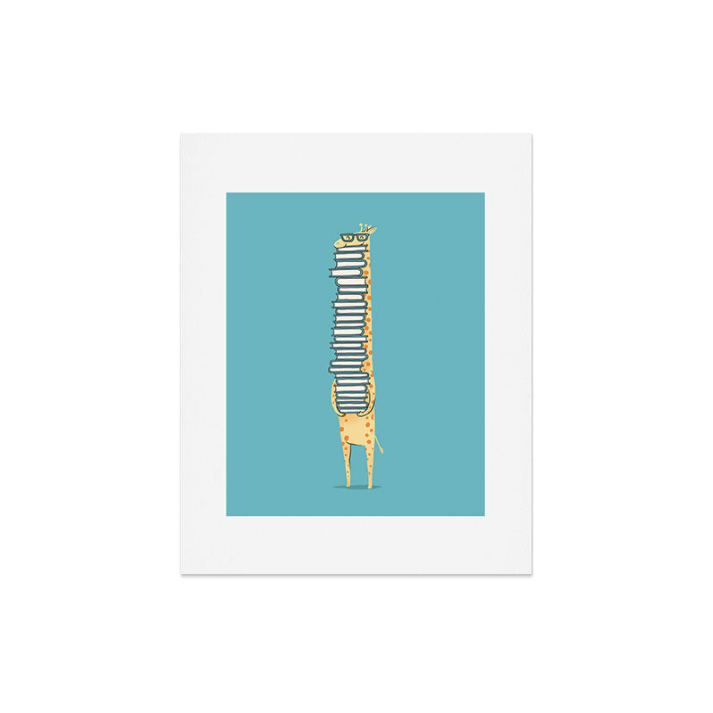 A Book Lover (blue) Art Print