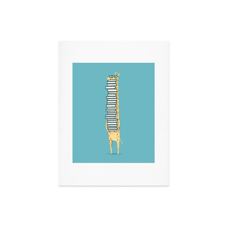 A Book Lover (blue) Art Print