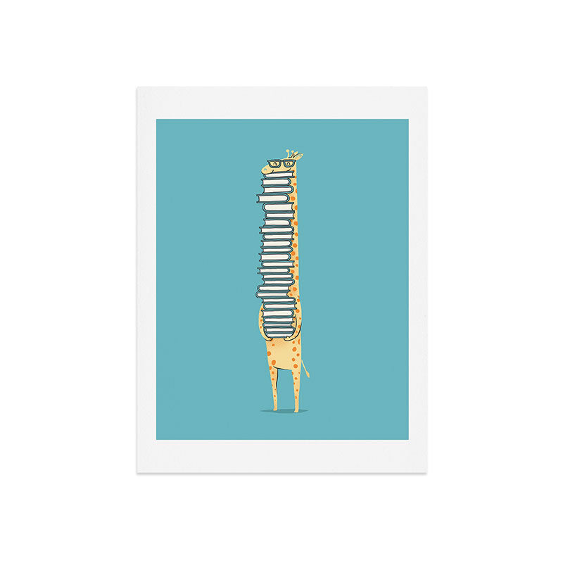 A Book Lover (blue) Art Print
