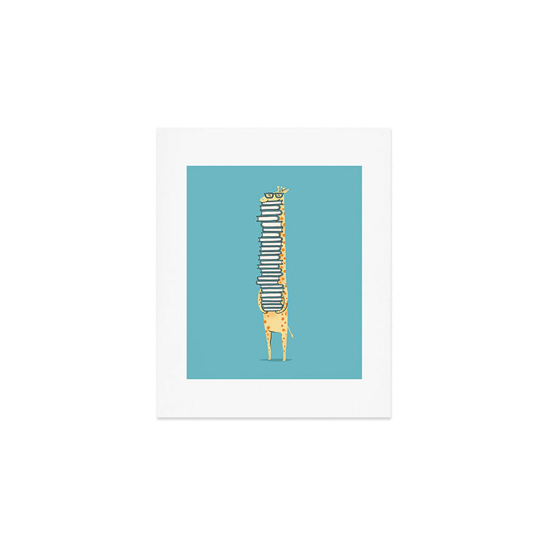 A Book Lover (blue) Art Print