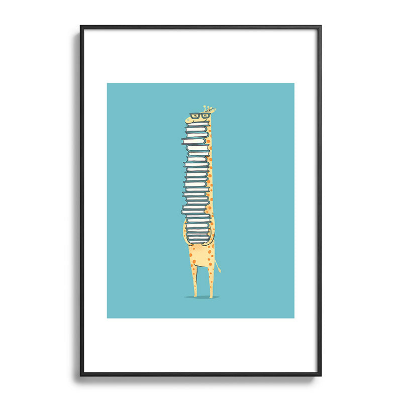 A Book Lover (blue) Framed Art Print