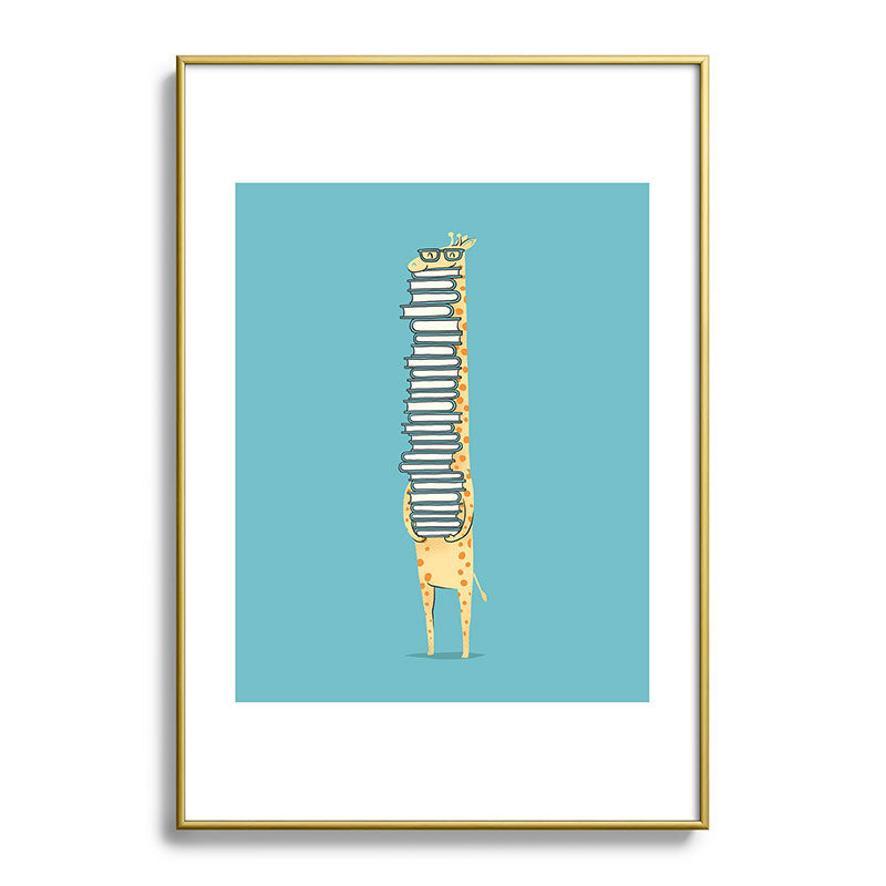 A Book Lover (blue) Framed Art Print
