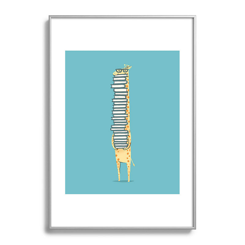 A Book Lover (blue) Framed Art Print