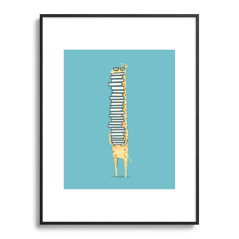 A Book Lover (blue) Framed Art Print