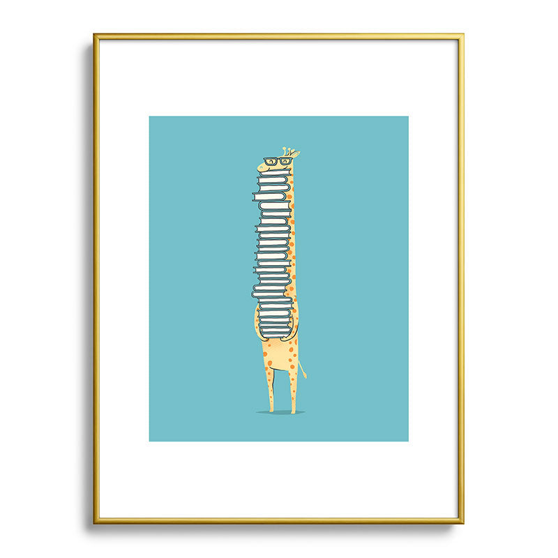A Book Lover (blue) Framed Art Print