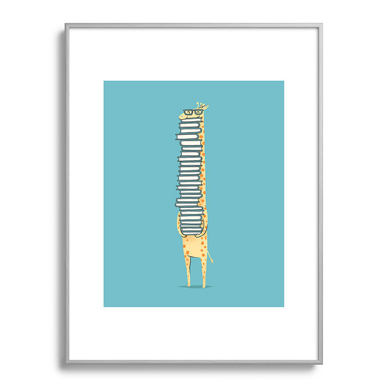 A Book Lover (blue) Framed Art Print