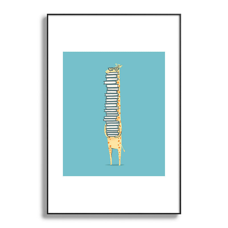 A Book Lover (blue) Framed Art Print