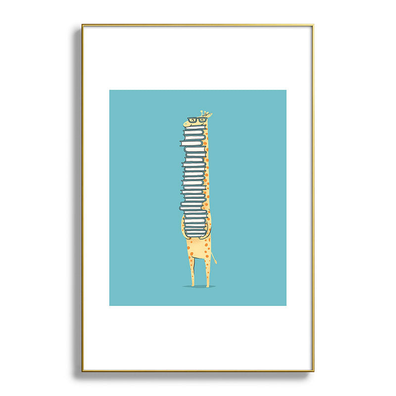 A Book Lover (blue) Framed Art Print