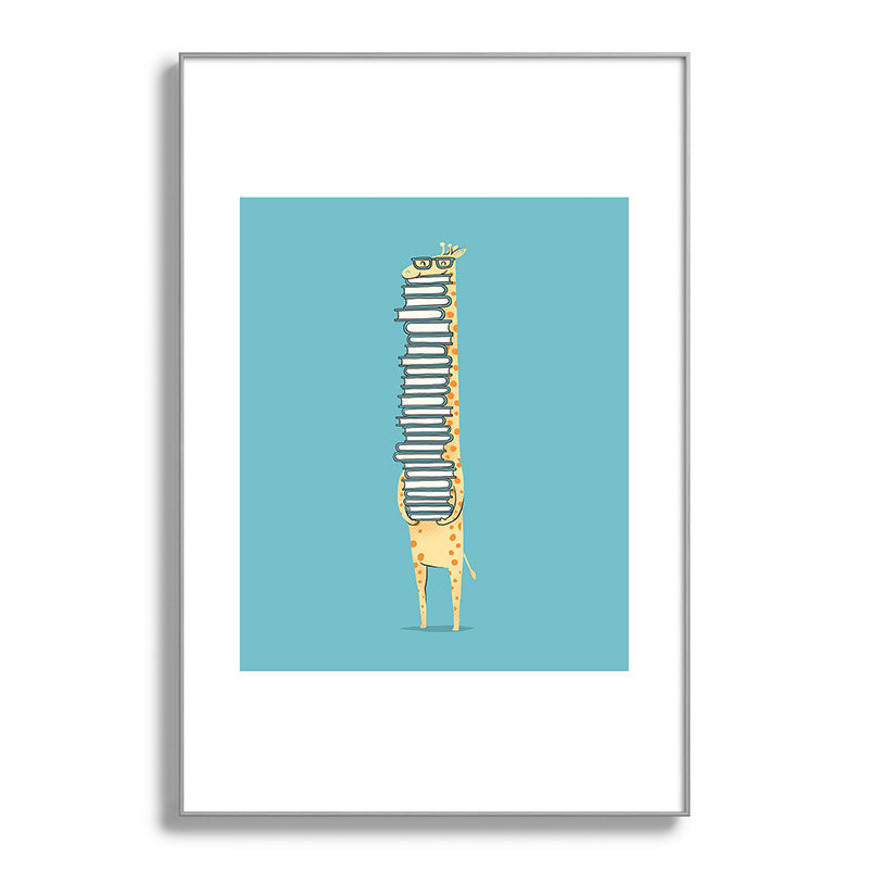 A Book Lover (blue) Framed Art Print