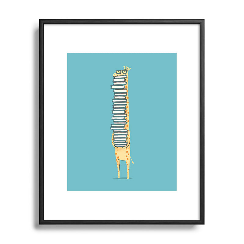 A Book Lover (blue) Framed Art Print