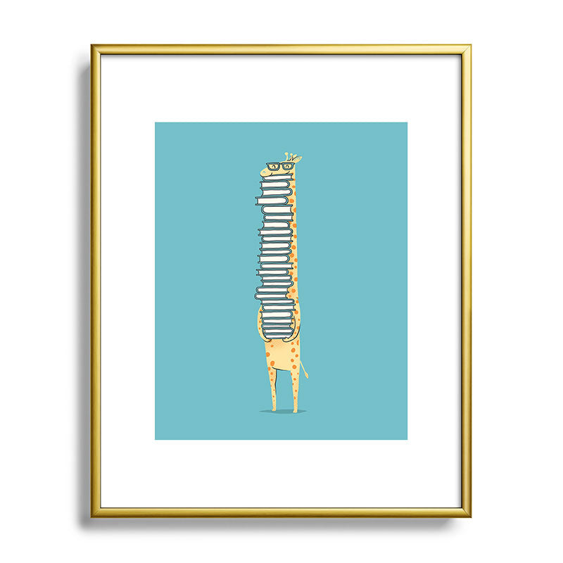 A Book Lover (blue) Framed Art Print