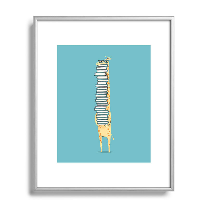 A Book Lover (blue) Framed Art Print