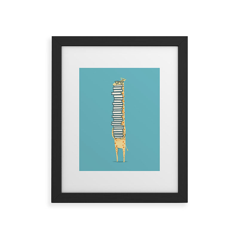A Book Lover (blue) Framed Art Print