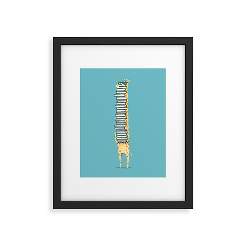A Book Lover (blue) Framed Art Print