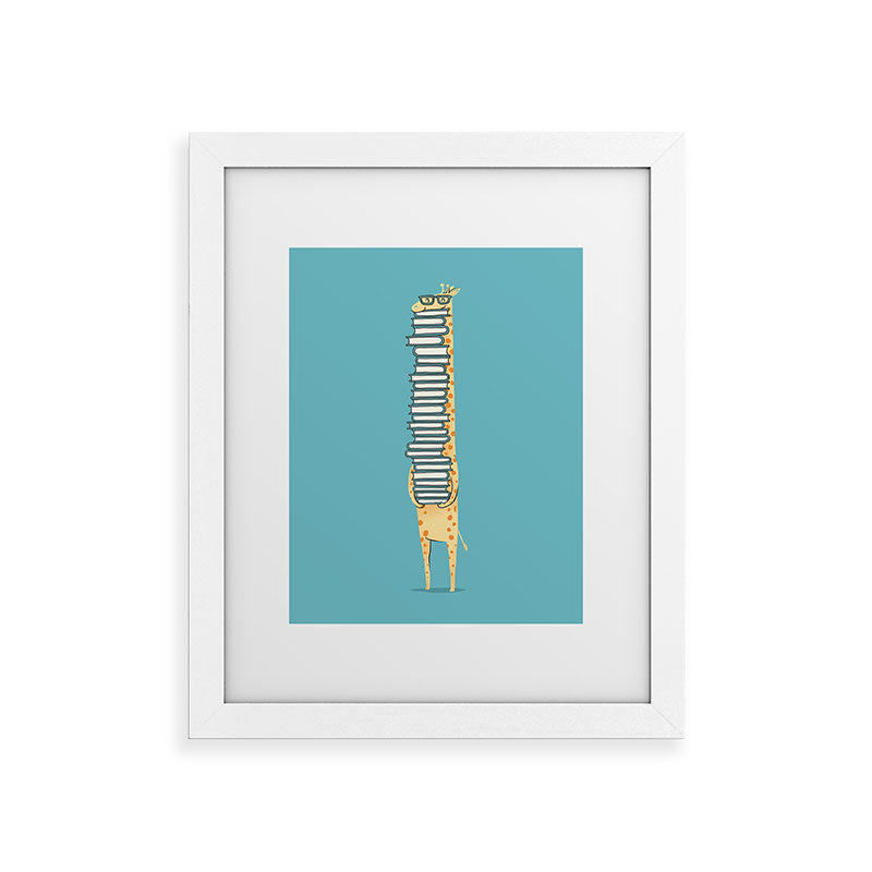 A Book Lover (blue) Framed Art Print