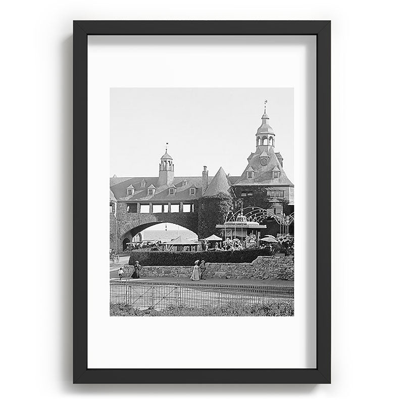 1890 Narragansett Towers & Casino, Narragansett, Rhode Island Framed Art Print