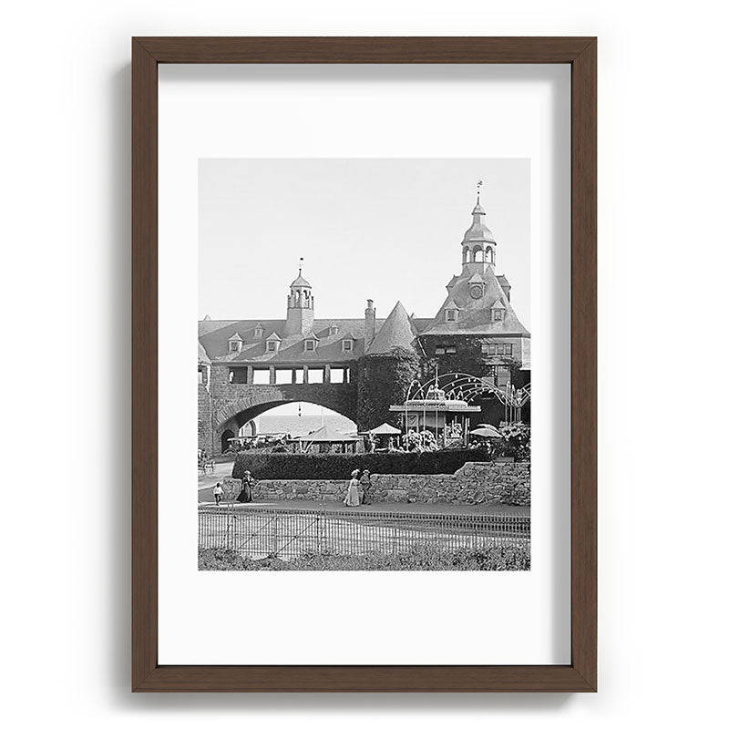 1890 Narragansett Towers & Casino, Narragansett, Rhode Island Framed Art Print