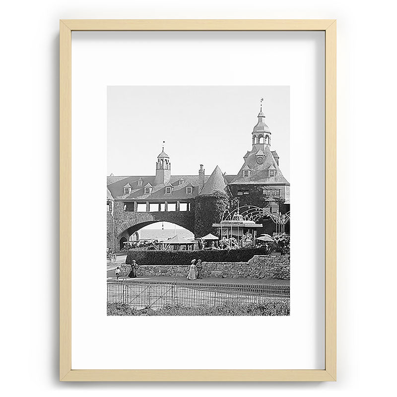 1890 Narragansett Towers & Casino, Narragansett, Rhode Island Framed Art Print