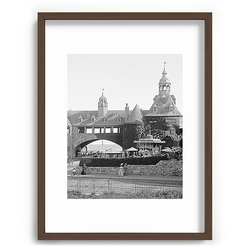 1890 Narragansett Towers & Casino, Narragansett, Rhode Island Framed Art Print