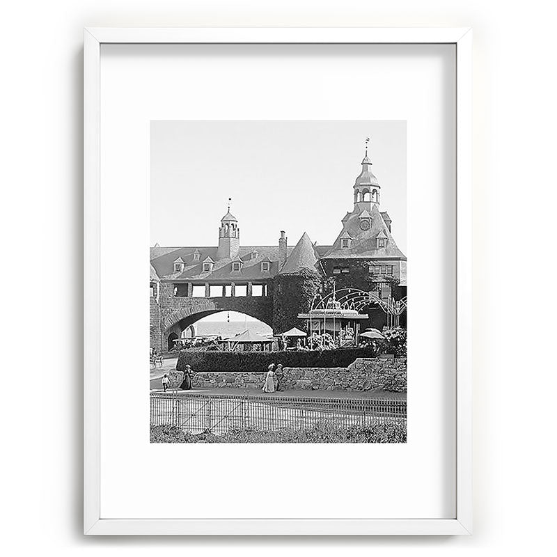 1890 Narragansett Towers & Casino, Narragansett, Rhode Island Framed Art Print