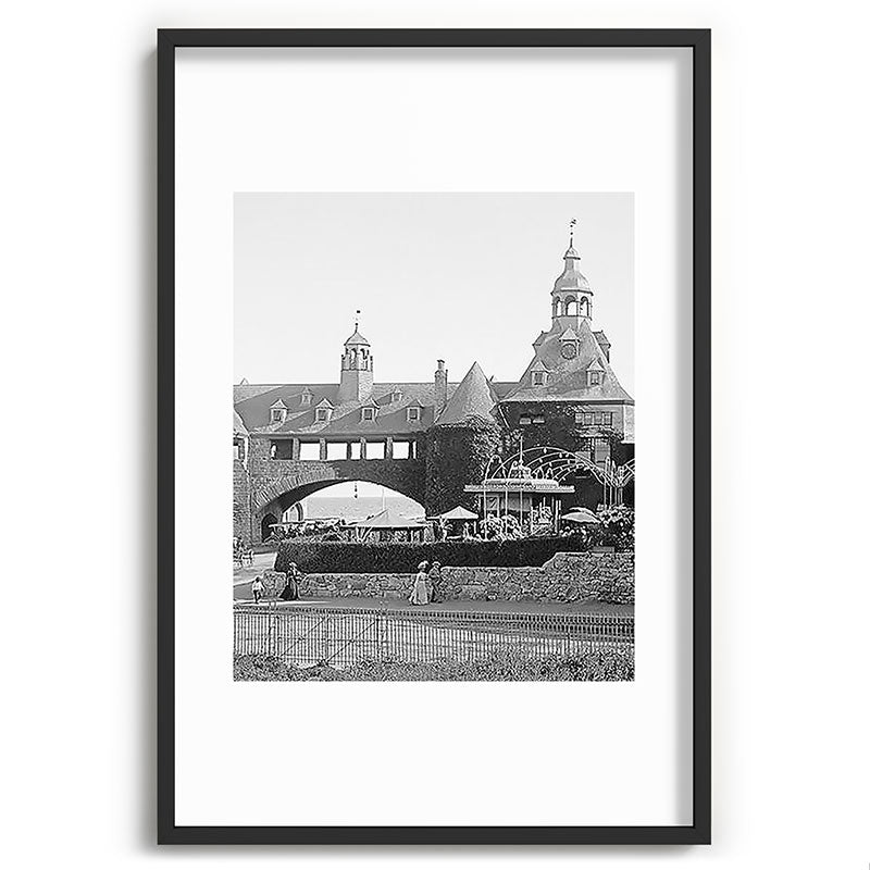 1890 Narragansett Towers & Casino, Narragansett, Rhode Island Framed Art Print