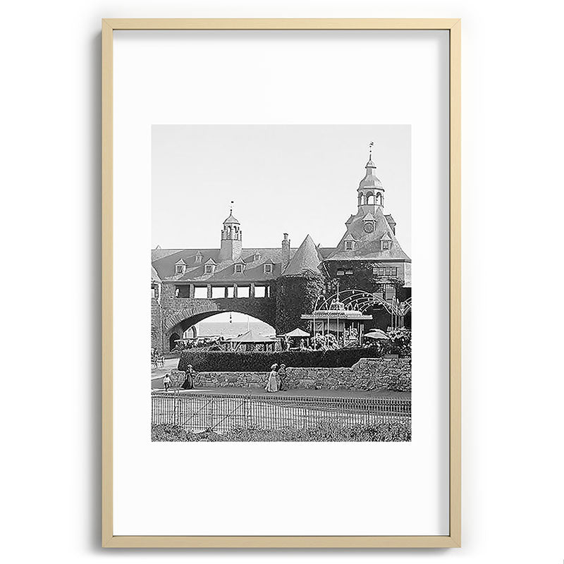 1890 Narragansett Towers & Casino, Narragansett, Rhode Island Framed Art Print