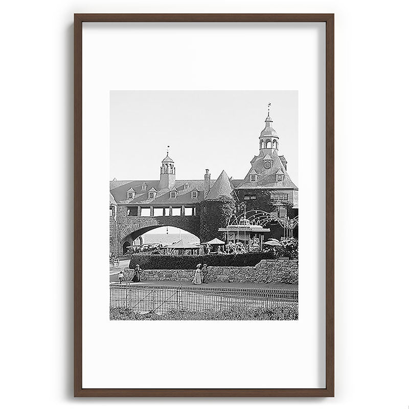 1890 Narragansett Towers & Casino, Narragansett, Rhode Island Framed Art Print