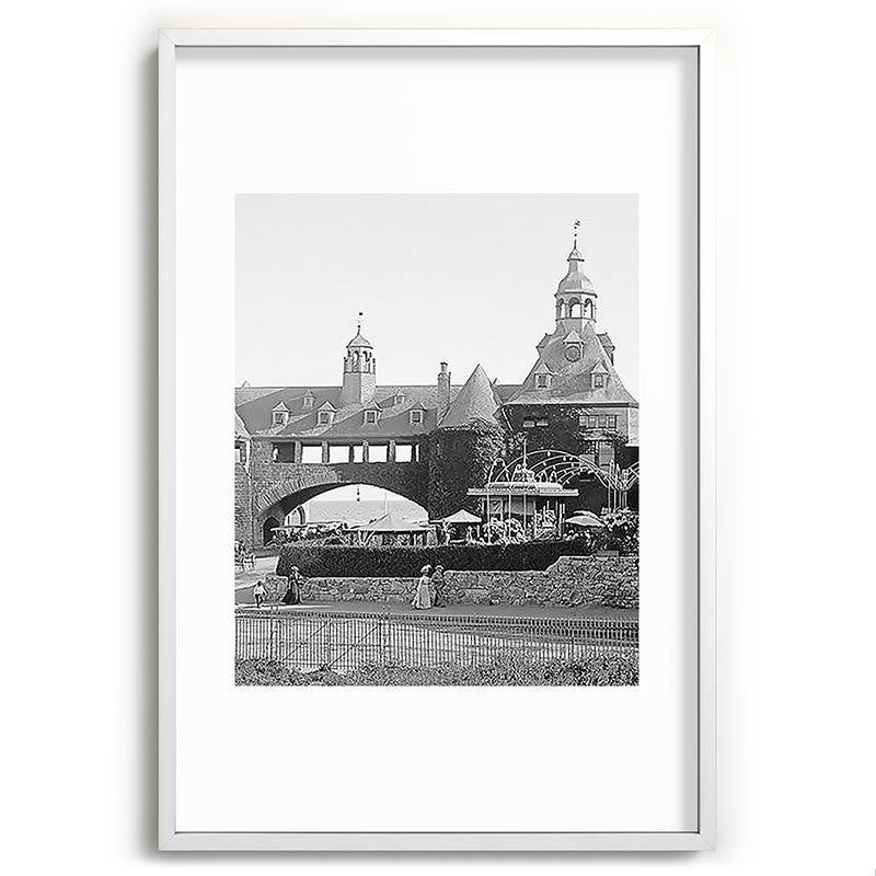 1890 Narragansett Towers & Casino, Narragansett, Rhode Island Framed Art Print