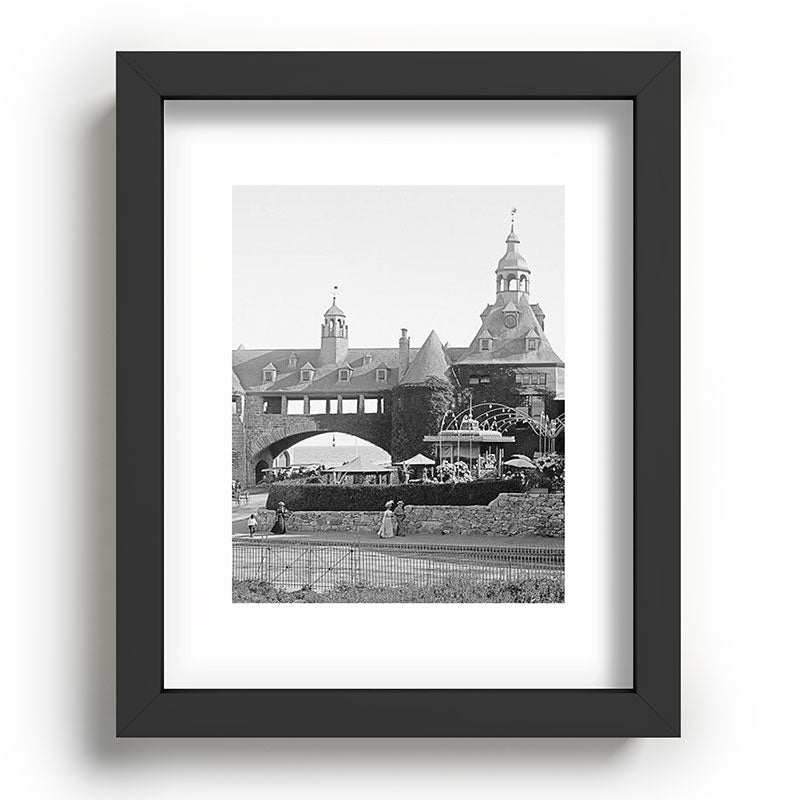 1890 Narragansett Towers & Casino, Narragansett, Rhode Island Framed Art Print
