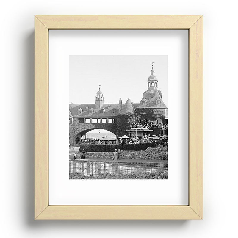 1890 Narragansett Towers & Casino, Narragansett, Rhode Island Framed Art Print