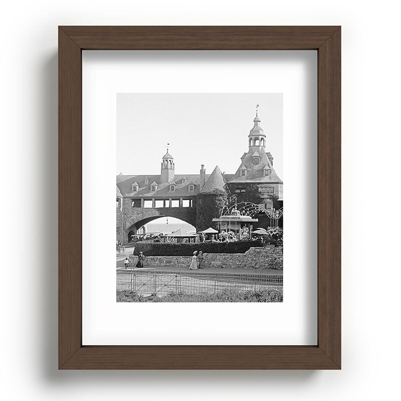 1890 Narragansett Towers & Casino, Narragansett, Rhode Island Framed Art Print