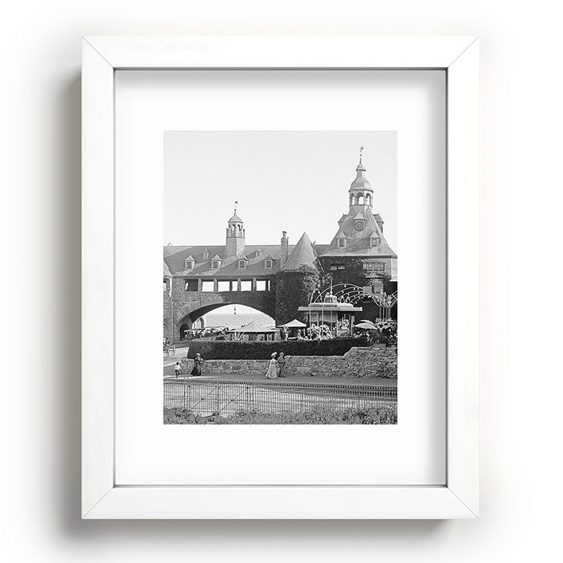 1890 Narragansett Towers & Casino, Narragansett, Rhode Island Framed Art Print