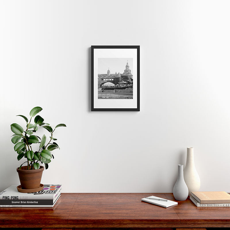 1890 Narragansett Towers & Casino, Narragansett, Rhode Island Framed Art Print