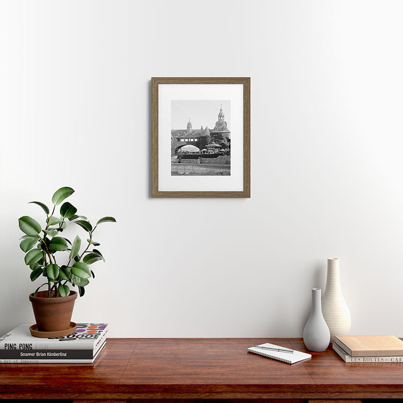 1890 Narragansett Towers & Casino, Narragansett, Rhode Island Framed Art Print