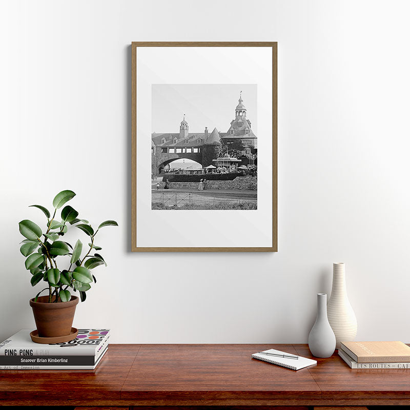 1890 Narragansett Towers & Casino, Narragansett, Rhode Island Framed Art Print